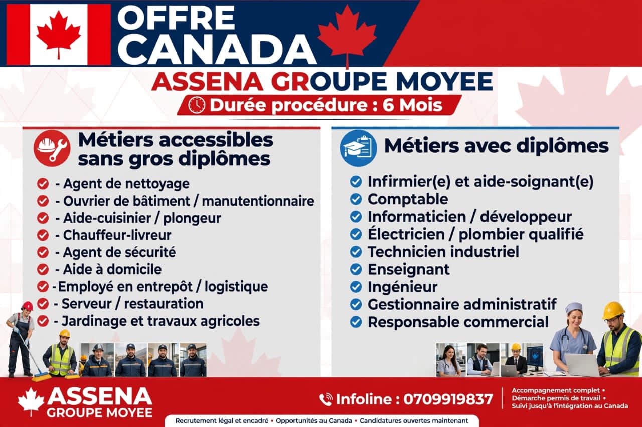 Côte d’Ivoire/ Travailler au Canada: AGM vous accompagne