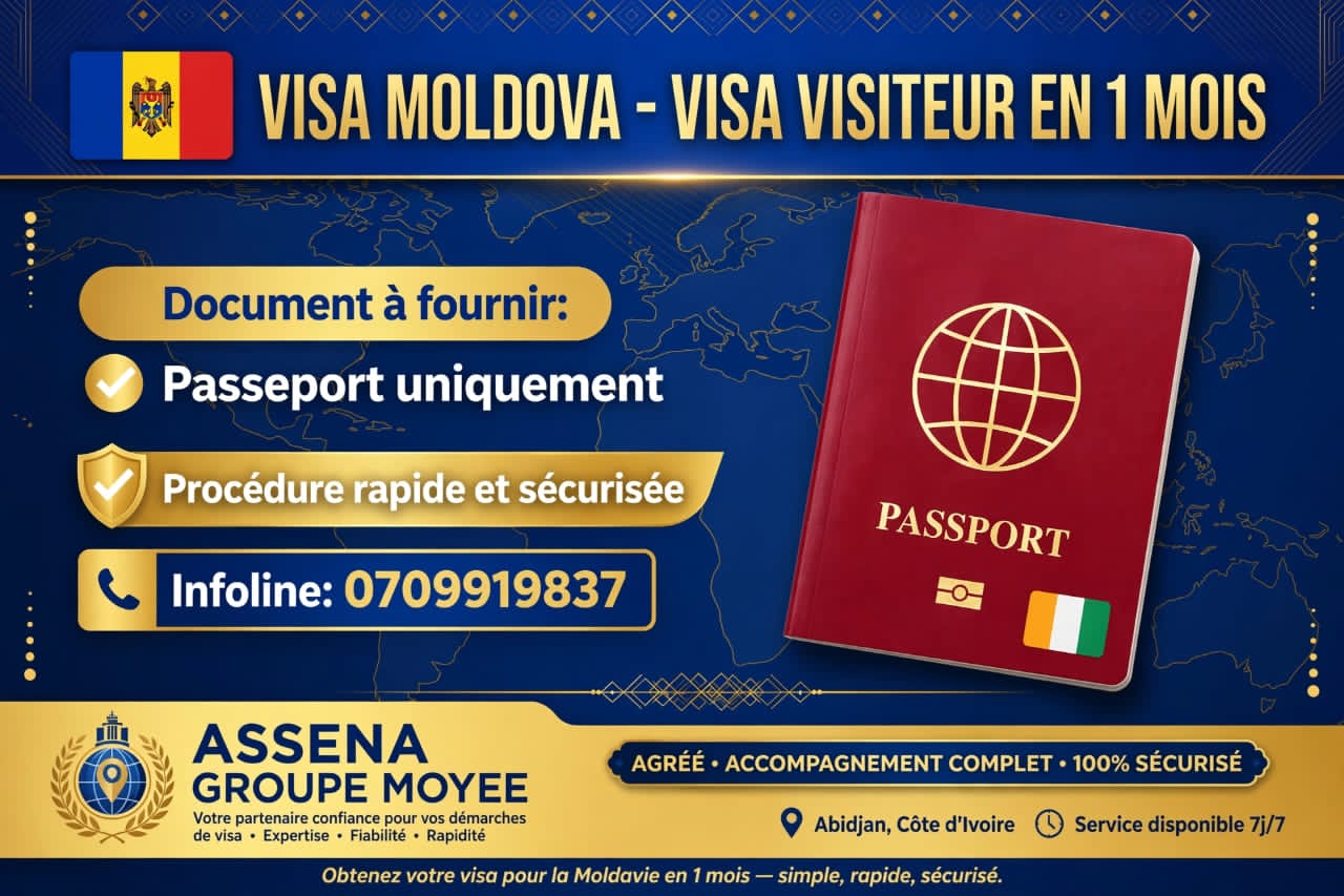 Côte d’Ivoire / Immigration légale: Assena Groupe Moyee ouvre les portes de la Moldavie 
