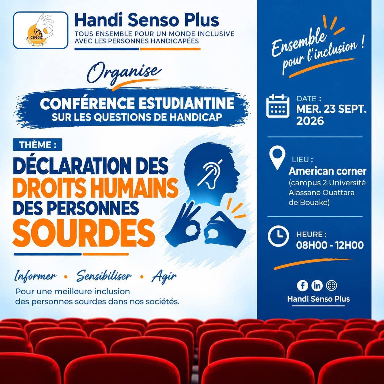 Bouaké : les étudiants au cœur d’une conférence sur les droits des personnes sourdes