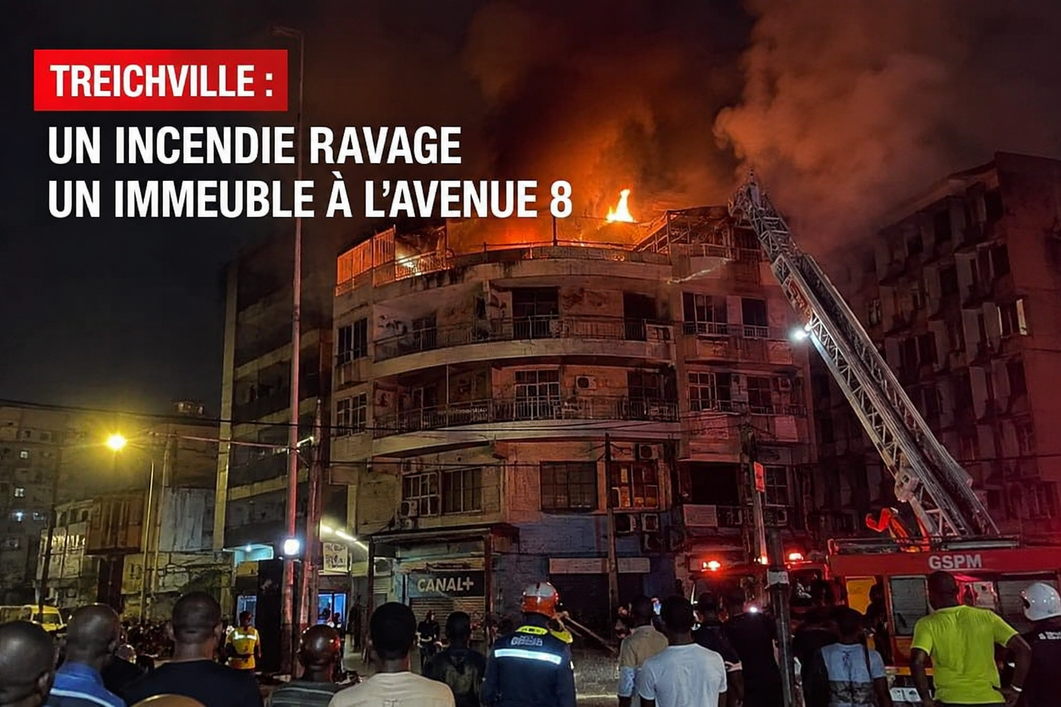 Treichville : un incendie ravage un immeuble à l’Avenue 8