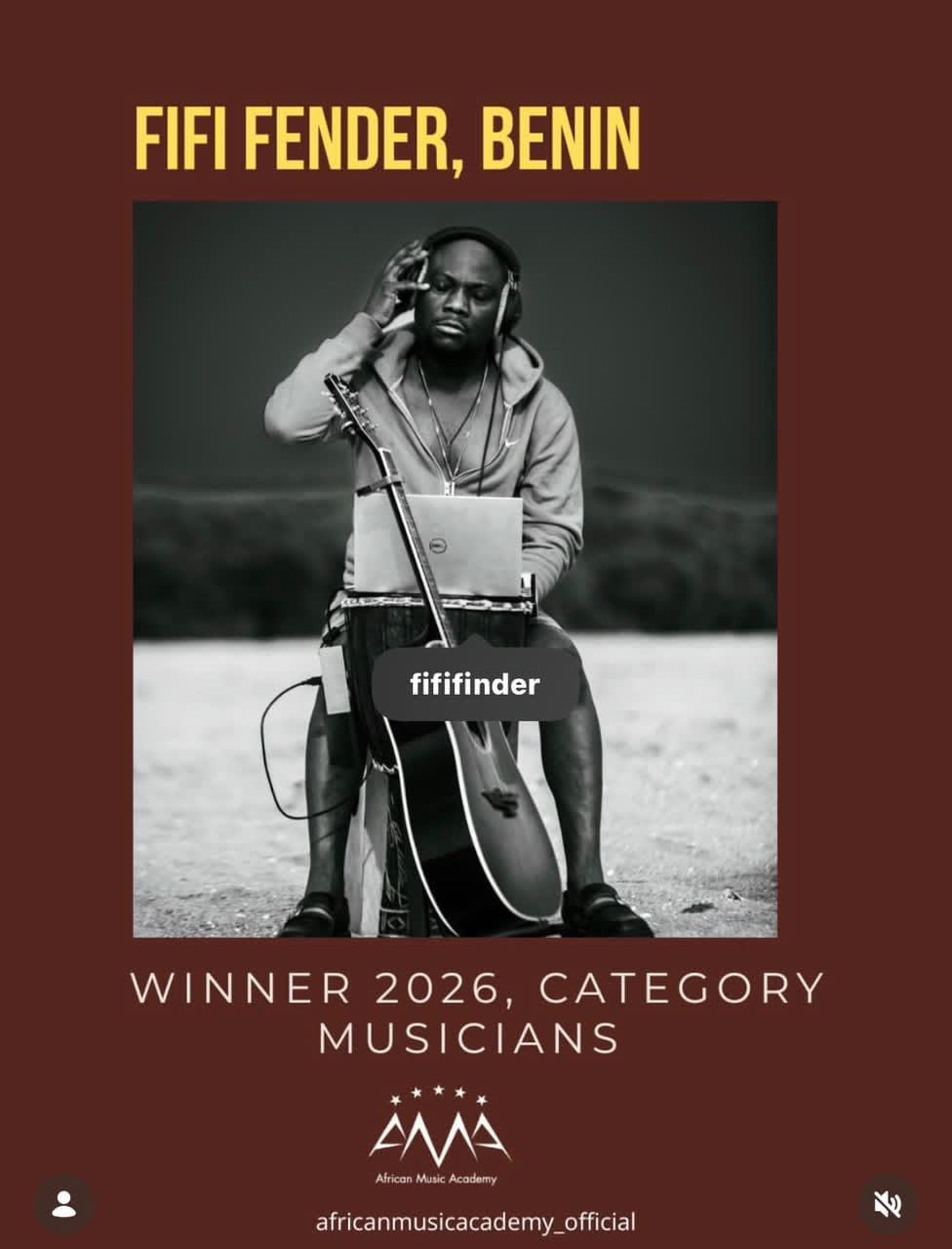 AFRICAN MUSIC ACADEMY  AWARDS: FIFI FENDER HONORE LE  BÉNIN  
